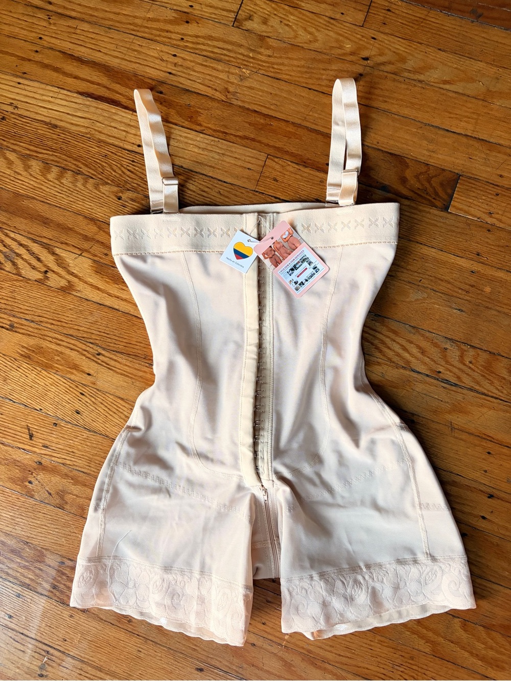 Columbia Light Nude Full-Body Shapewear One-Piece with Adjustable Straps